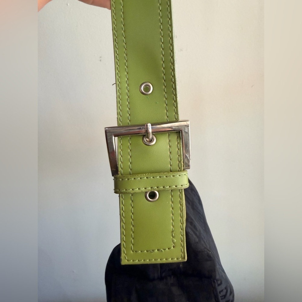 2k Chateau Black Monogram Belt Bag with Olive Strap (Baguette inspo) - Picture 7 of 14